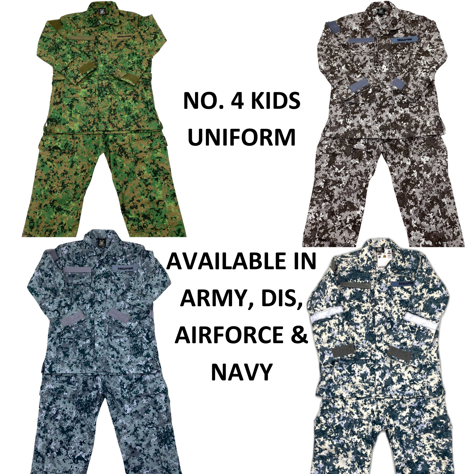 No. 4 Uniform Full Set (Army / Navy / Airforce / DIS)