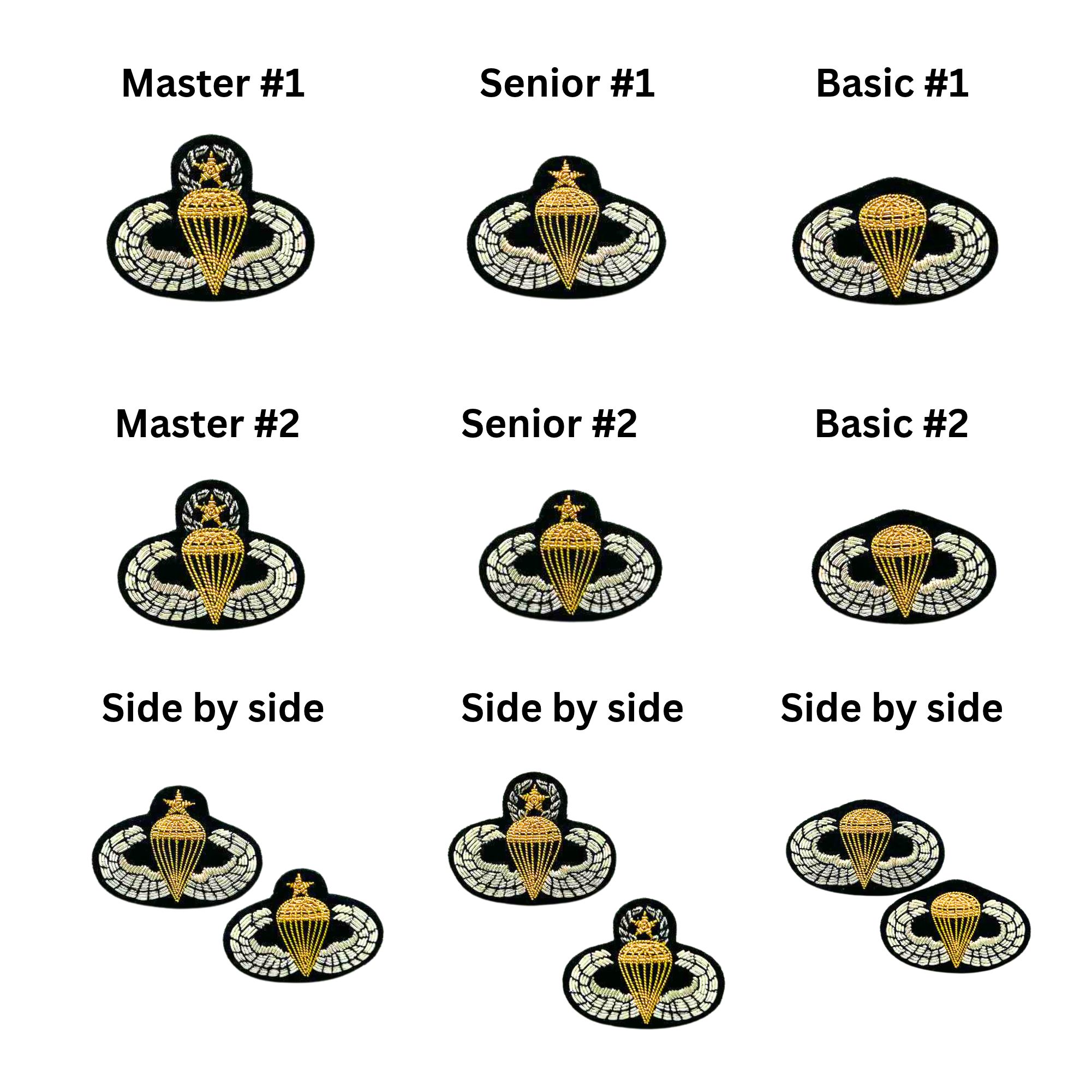 USA AIRBORNE BADGES FOR NO. 1 AND NO.2 UNIFORM