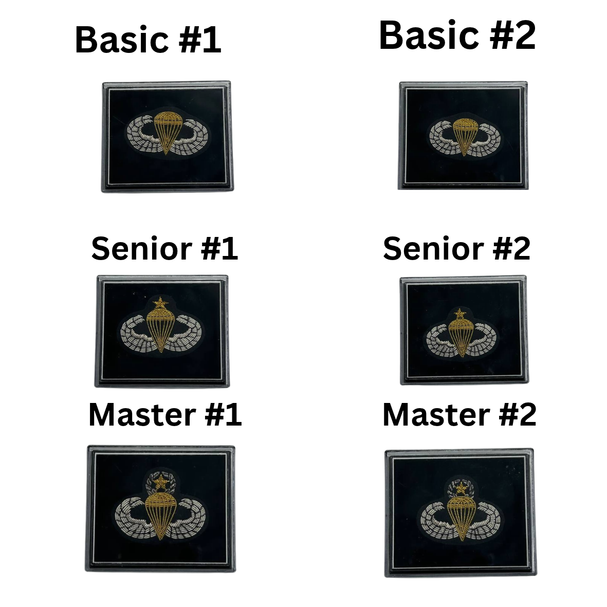 USA AIRBORNE BADGES FOR NO. 1 AND NO.2 UNIFORM