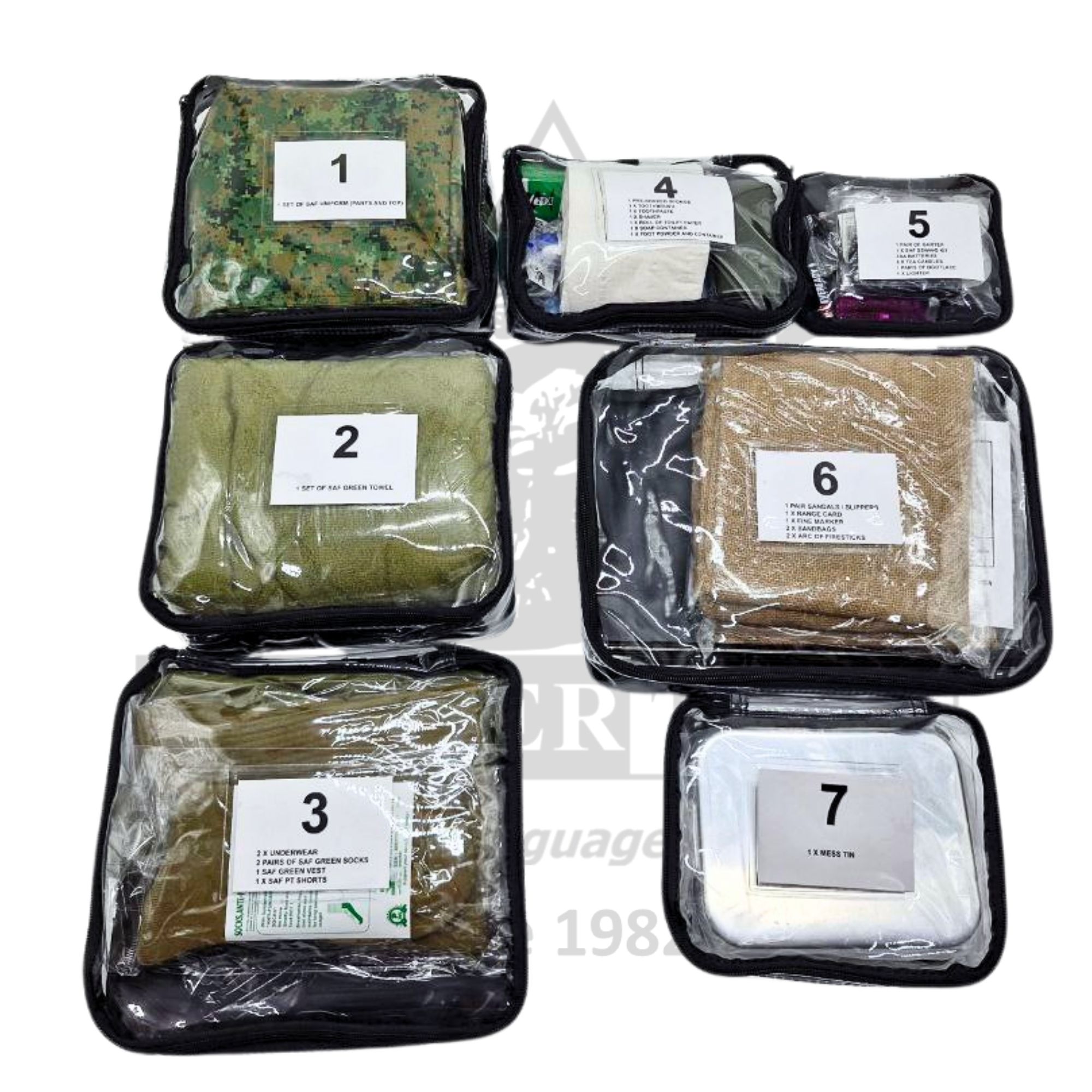 7 Pack Reservist Essential Pre-Packed Kit (Full Set)