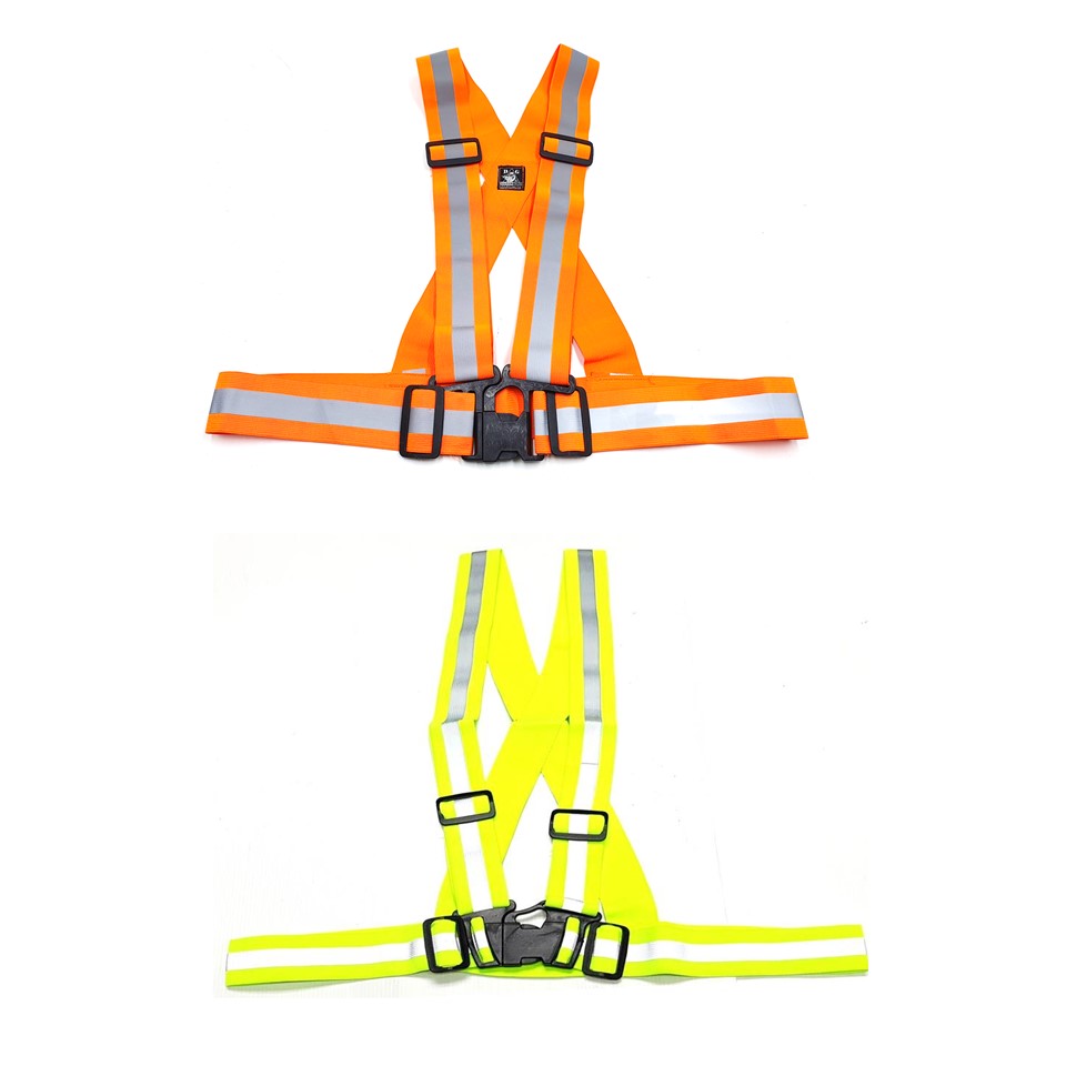 Elastic Reflective Safety Harness (Yellow / Orange)