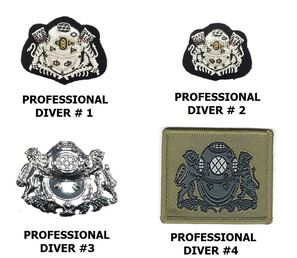 Professional Diver Badges (#1555-PD)
