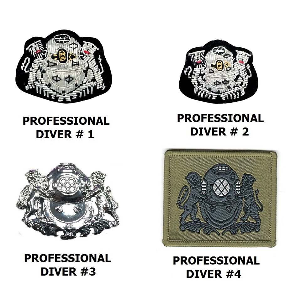 Professional Diver Badges (#1555-PD)