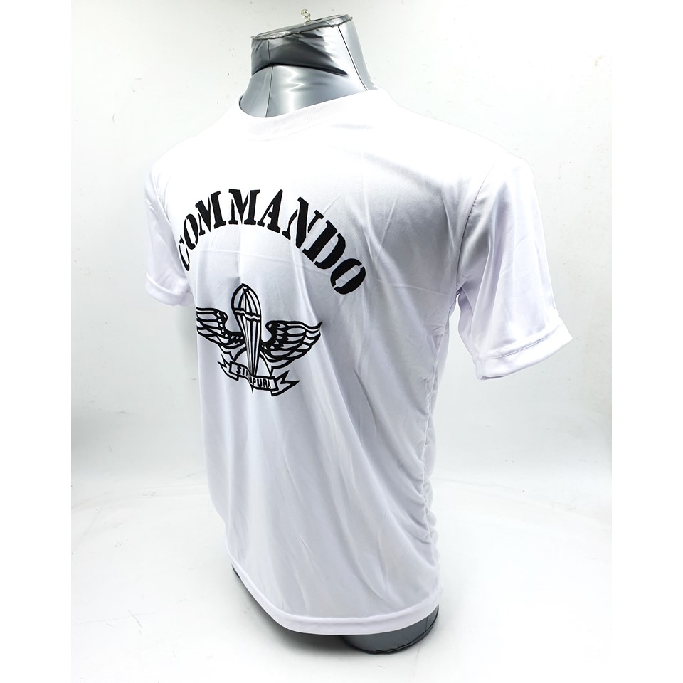Dryfit R/N Commando Airborne White T-shirt #1591-config