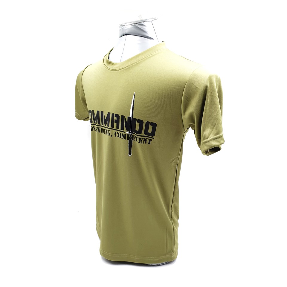 1st Commando Company Dryfit Green and Black T-shirts #1683