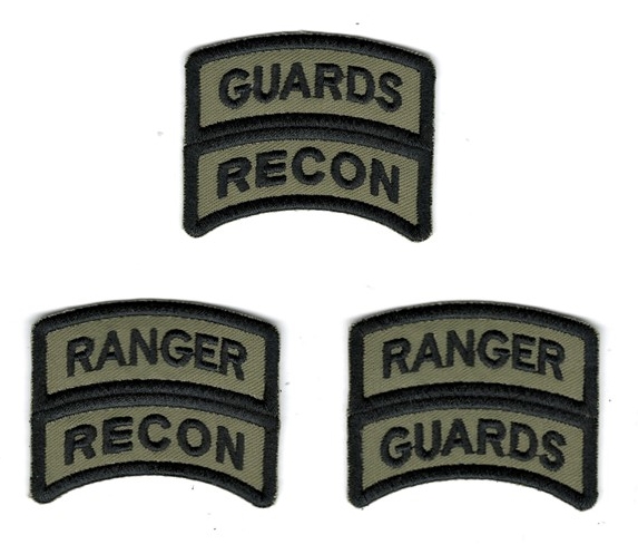 NO.4 DUAL TABS - RANGER/RECON , RANGER/GUARDS, GUARDS/RECON