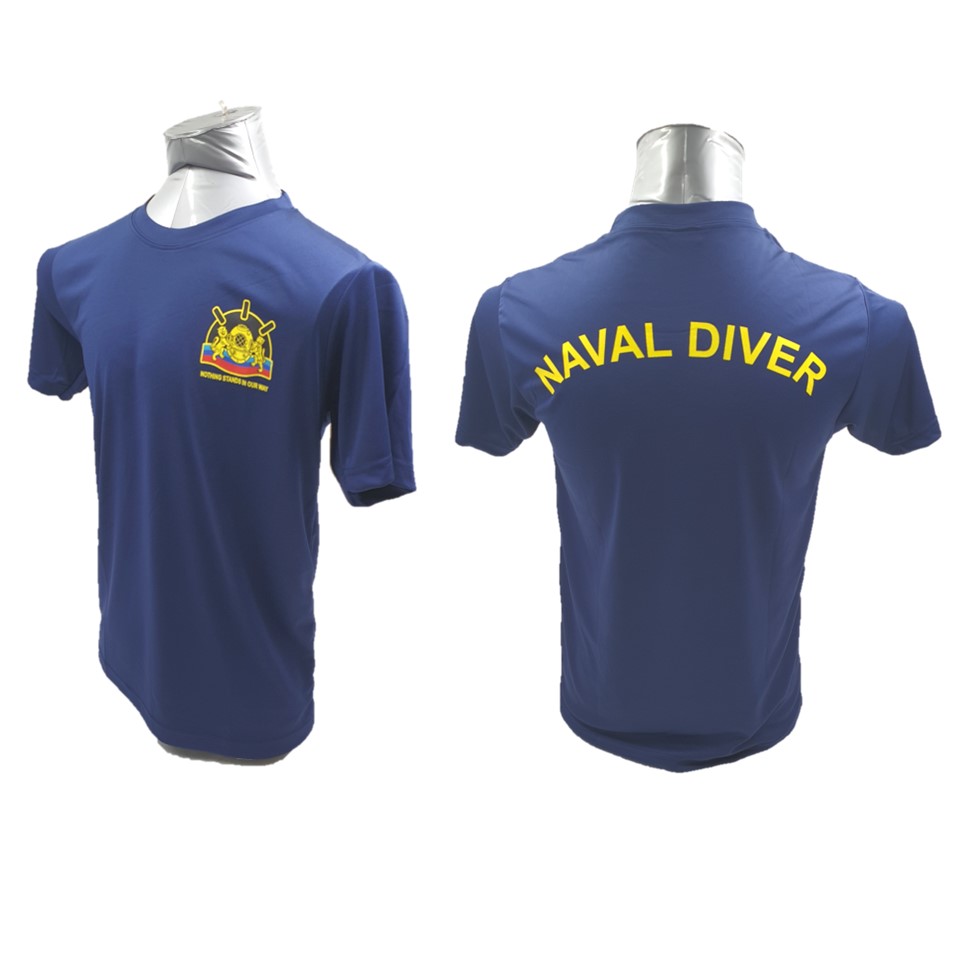 Dryfit R/N Naval Diver T-shirts Dark Blue #1661DBL
