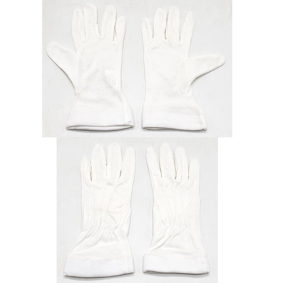 GLOVE,WHITE SHORT COTTON W NONSLIP SZ L D&G1282L