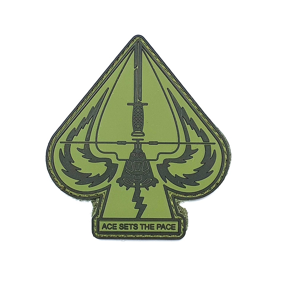 2 SIB Green Rubber Patch #1671-ACE