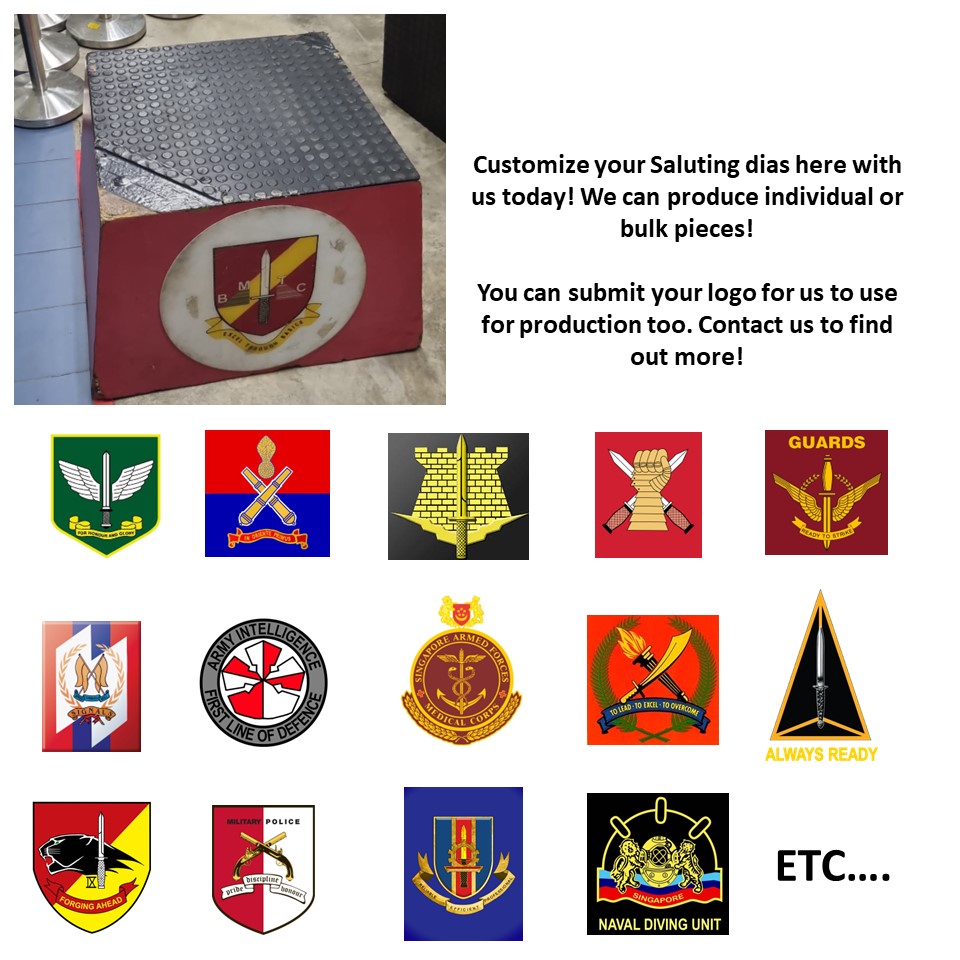 Customized Saluting Dias with unit logo (view only)