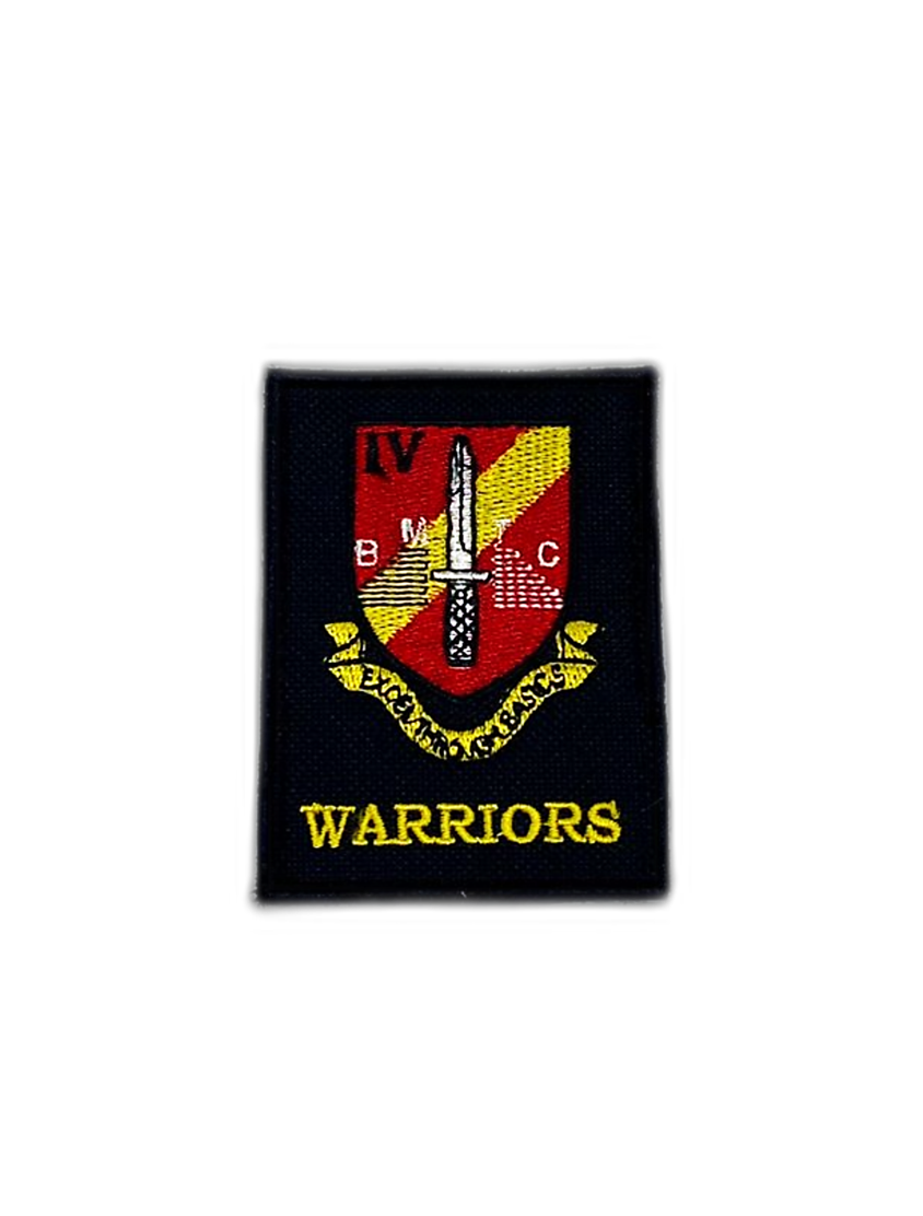 BMTC School 4 Warriors Embroidery Velcro Patch