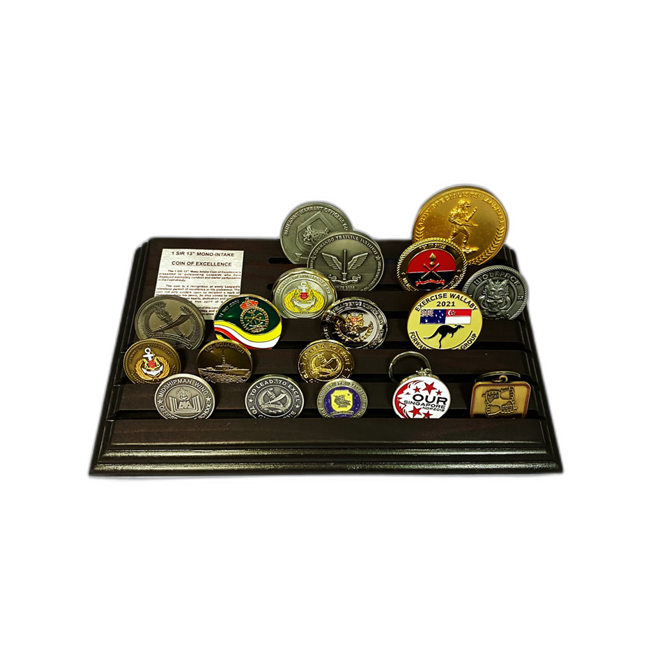 Wooden Coin Display Rack #1745