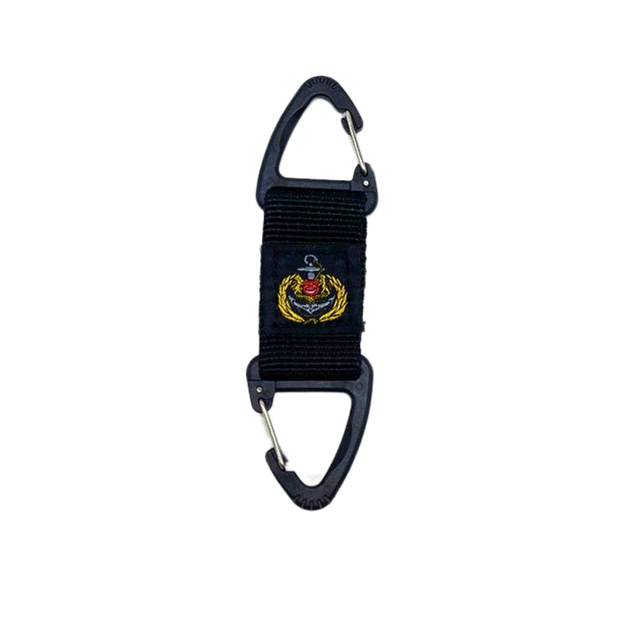 Dual Sided Tactical Carabiner Hook with Navy Logo