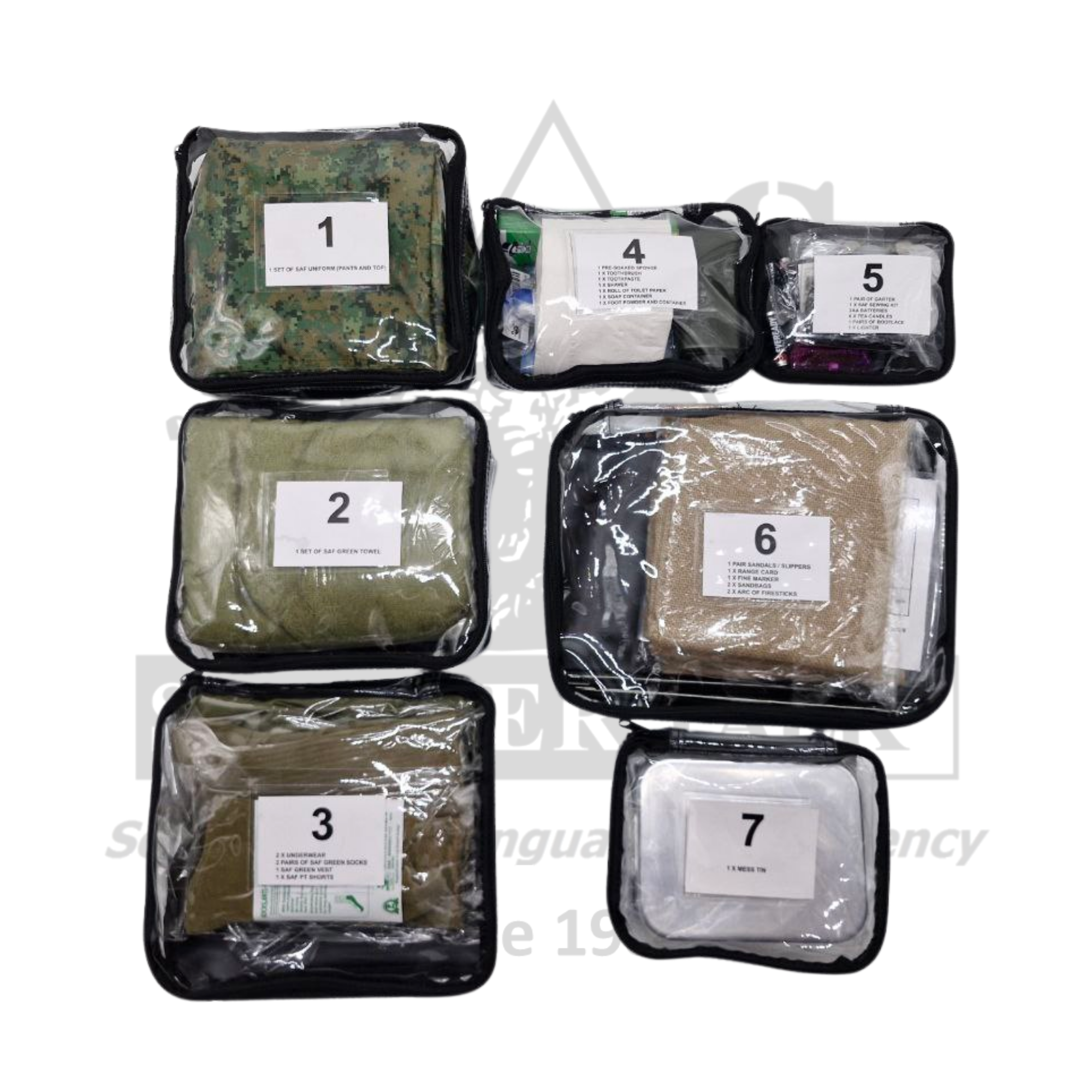 7 Pack Reservist Essential Pre-Packed Kit (Full Set)
