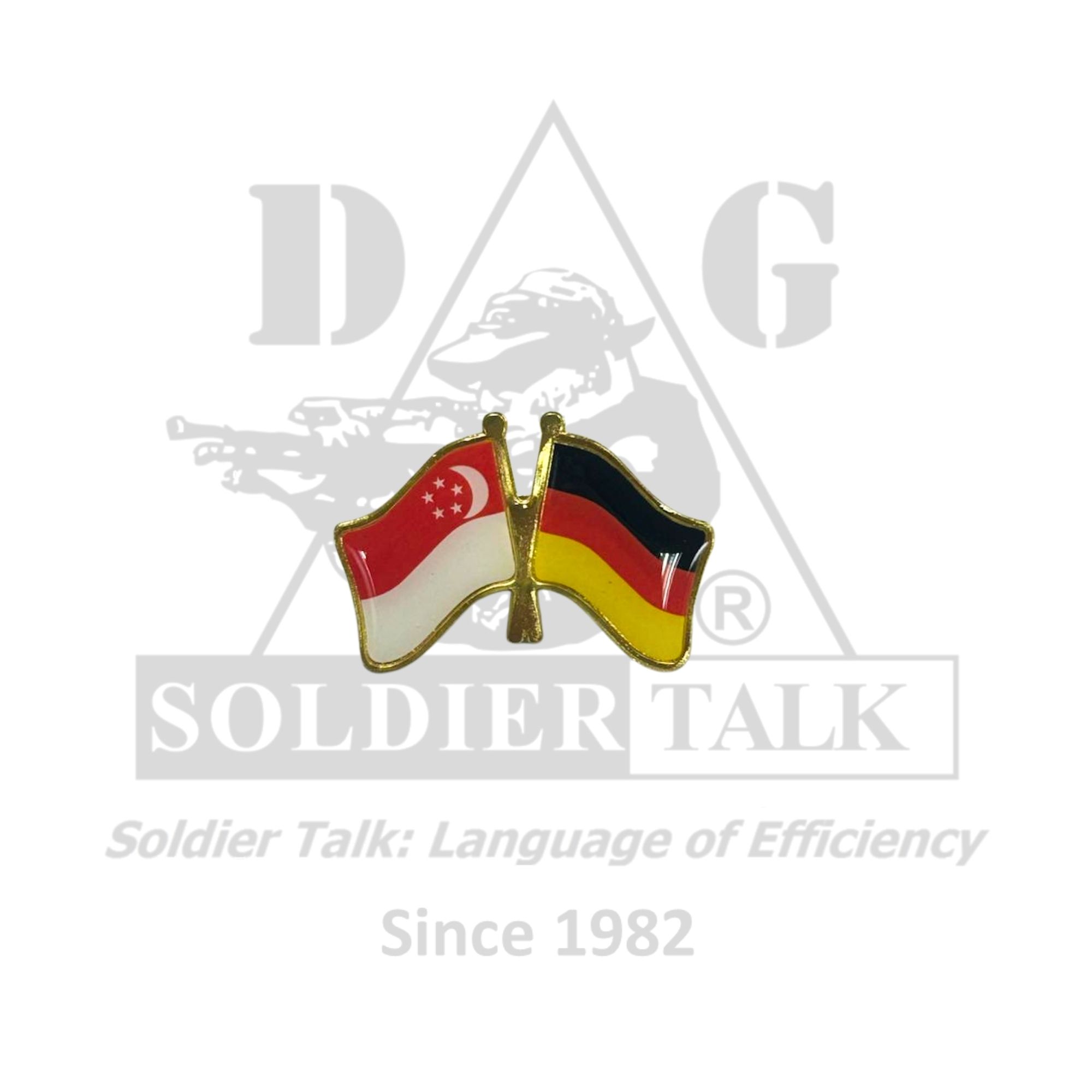 COLLAR PIN,DUAL COUNTRY SG/GE D&G1798-GE GERMANY