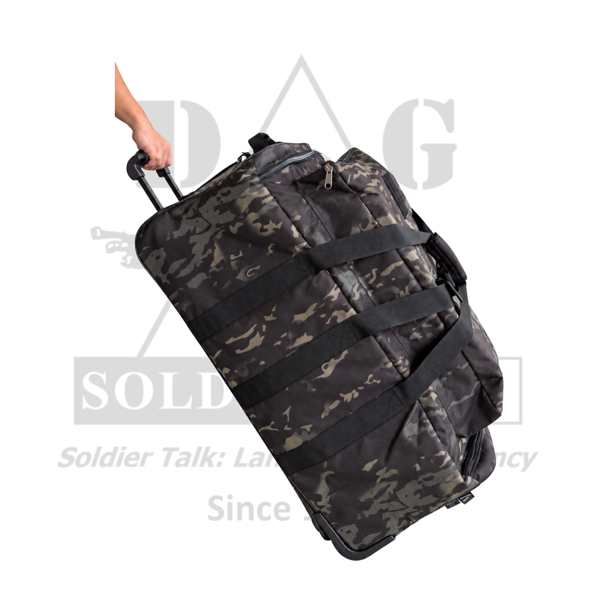 BAG,DUFFLE OPS READY TELESCOPIC  W/WHEELS MULTI-CAMO BLACK W/WHEELS D&G3978MCBK