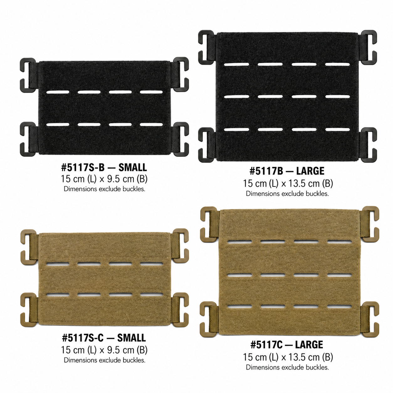 MOLLE,PATCH ATTACHMENT COYOTE SMALL (FOR BACKPACK) 9.5CM X 13.5CM D&G5117S-C