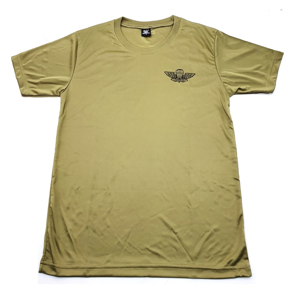 Dryfit R/N Airborne T-shirts Green with front Black Logo #1649
