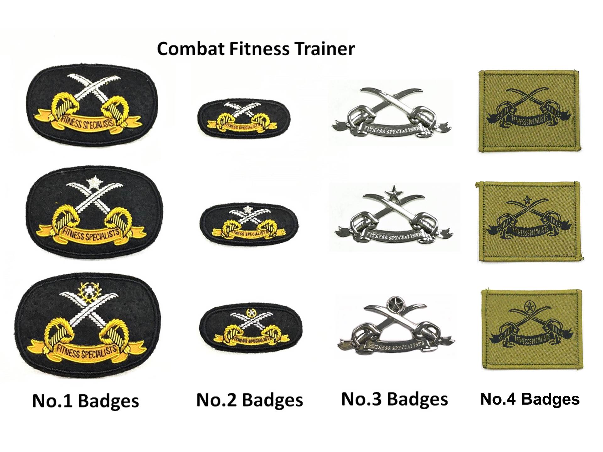 Combat Fitness Trainer Badges