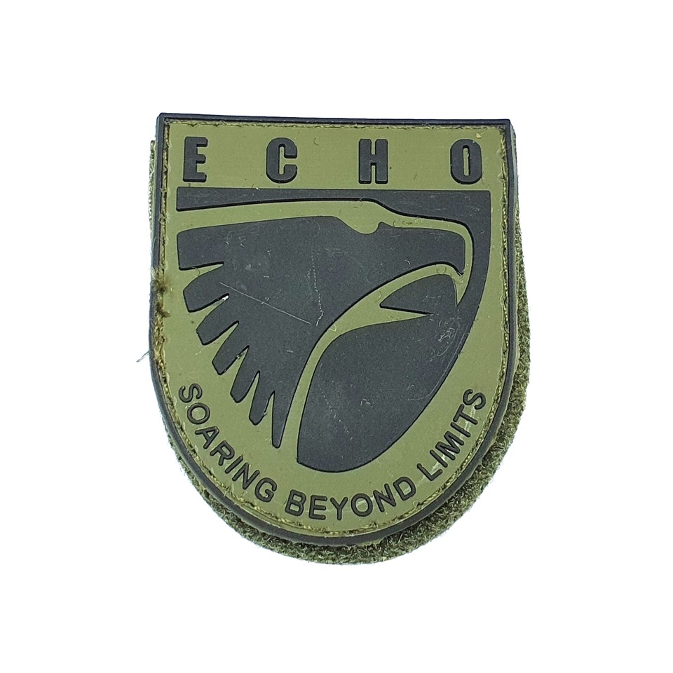 PATCH,ECHO WING RUBBER GREEN SMALL D&G1671-EW