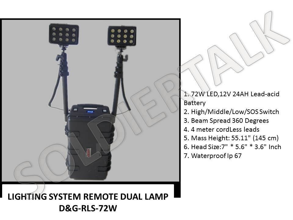 Rechargable 72W Remote Lighting System RLS-72W