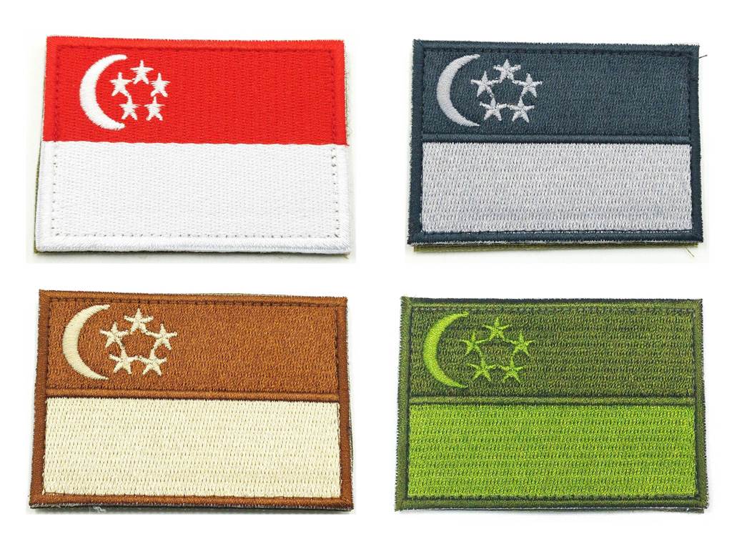 Singapore Flag Morale Patch (Embroidery) #1525