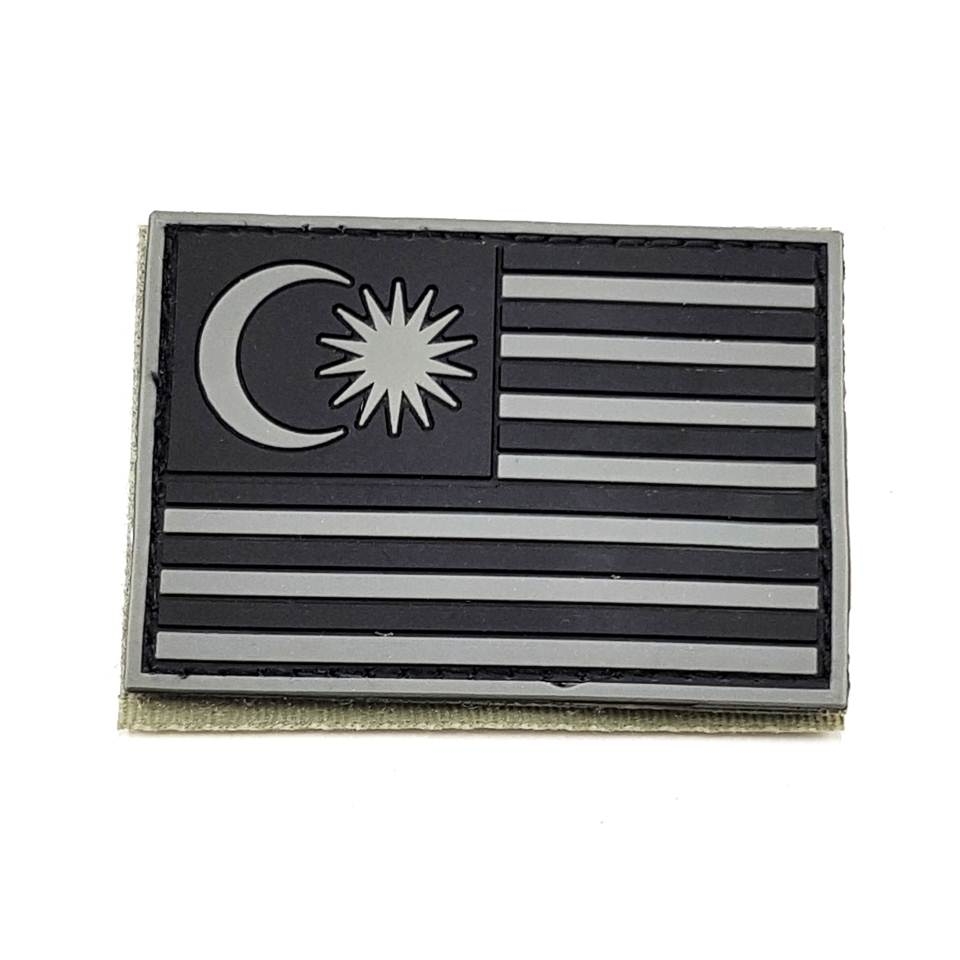 PATCH,MALAYSIA FLAG GLOW IN THE DARK WITH VELCRO D&G1598MY