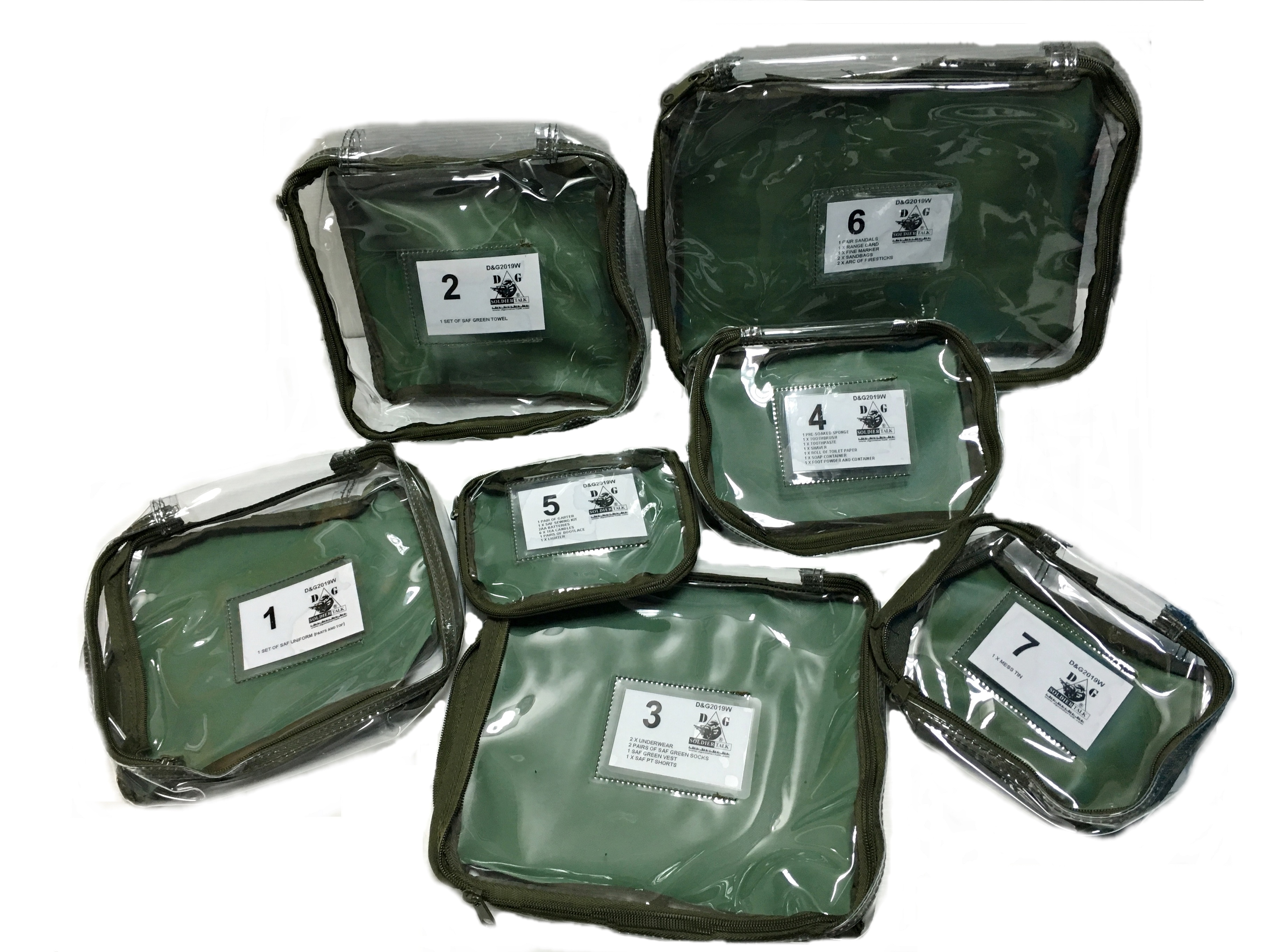 (BACKORDER, SHIP FROM 18/08/22 Onwards)  Personal (Reservist) Storage Kit, 7 Pack #2019W