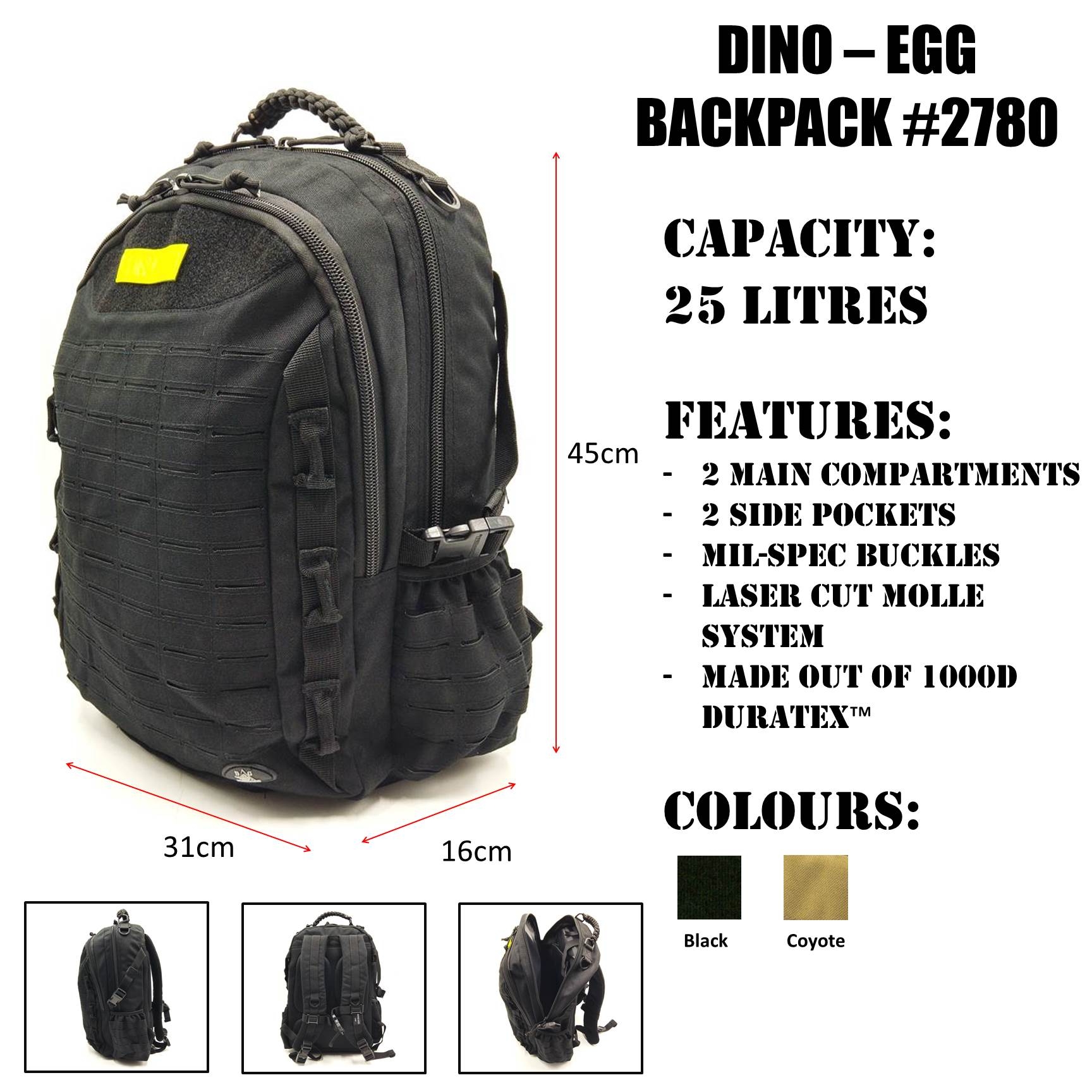 Dino-Egg Backpack #2780