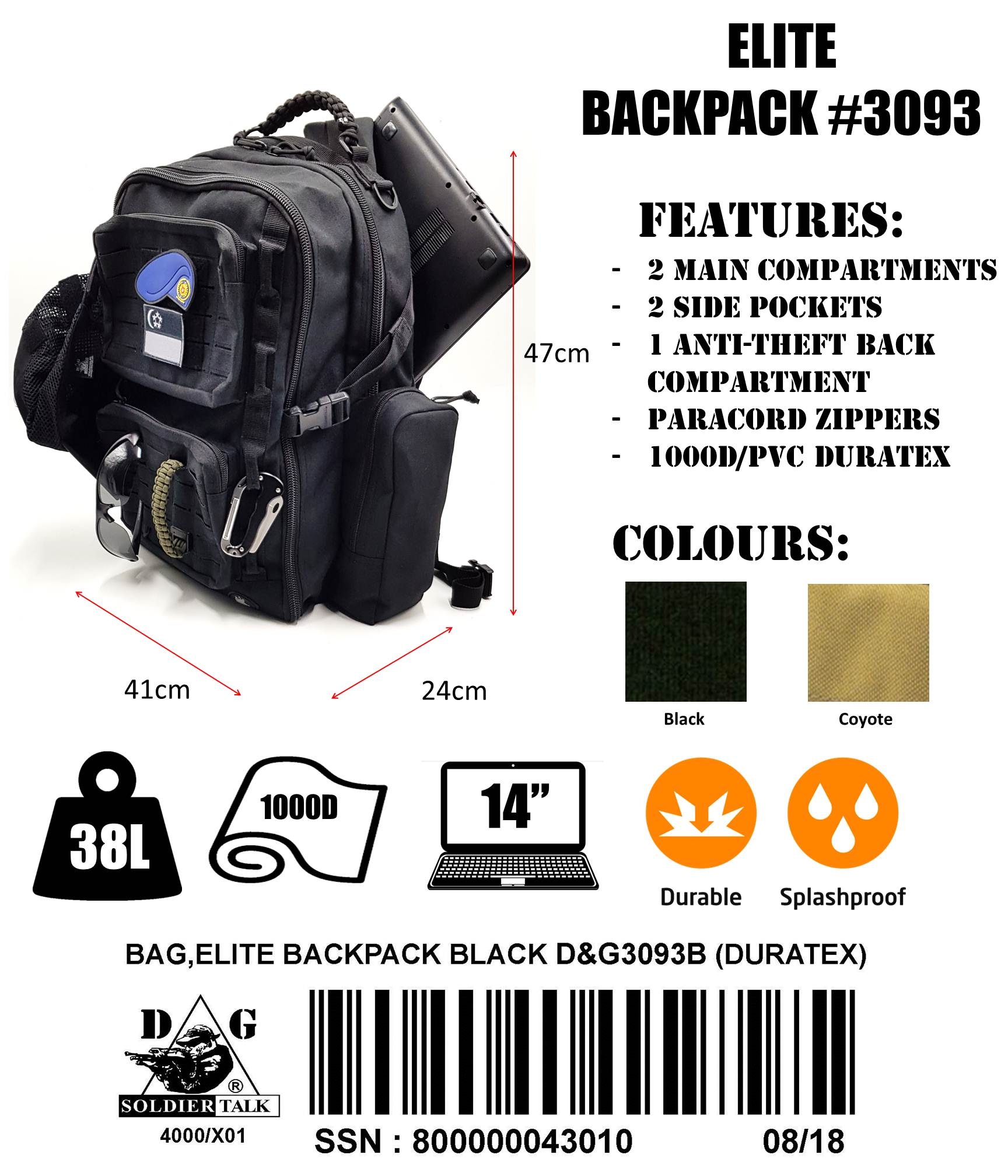 Elite Backpack #3093