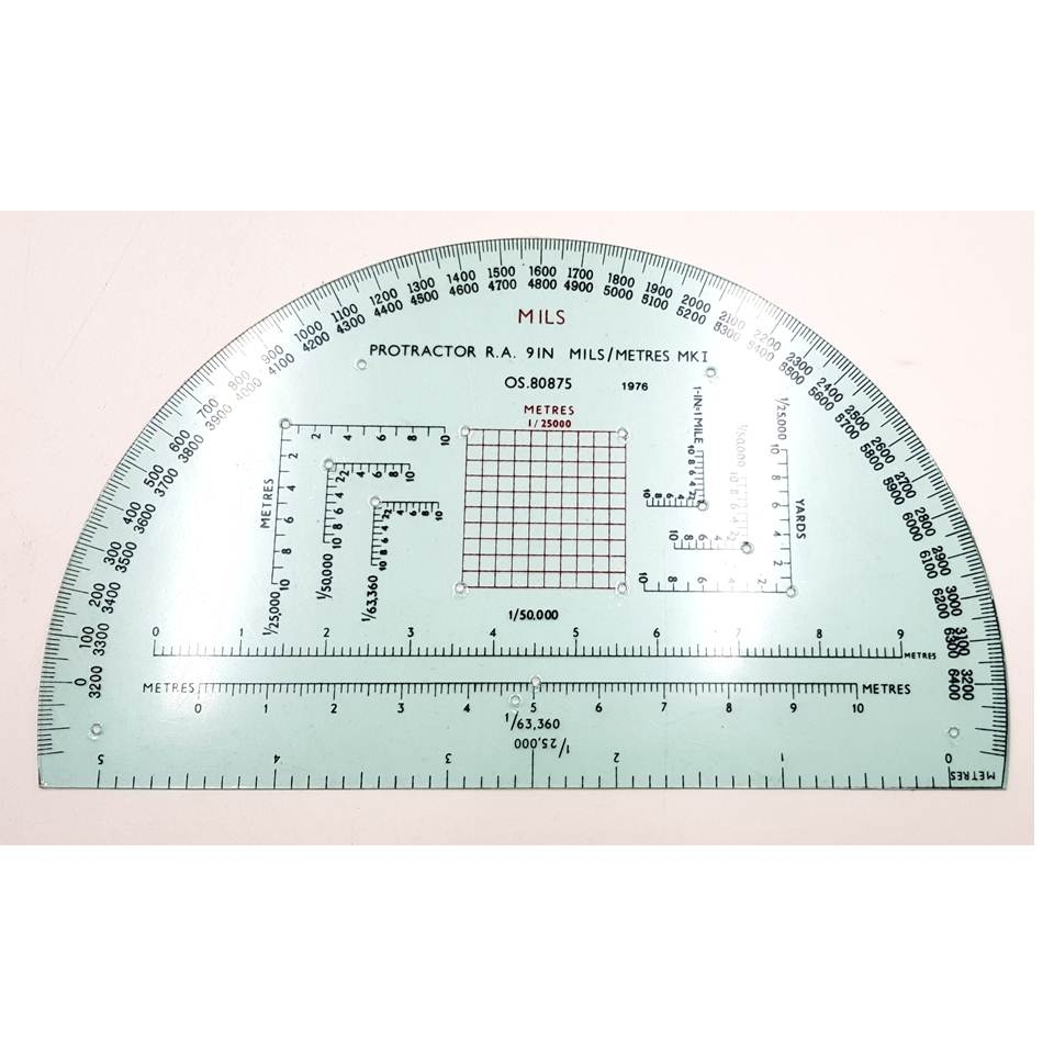 Large Semicircular Map Reading Protractor
