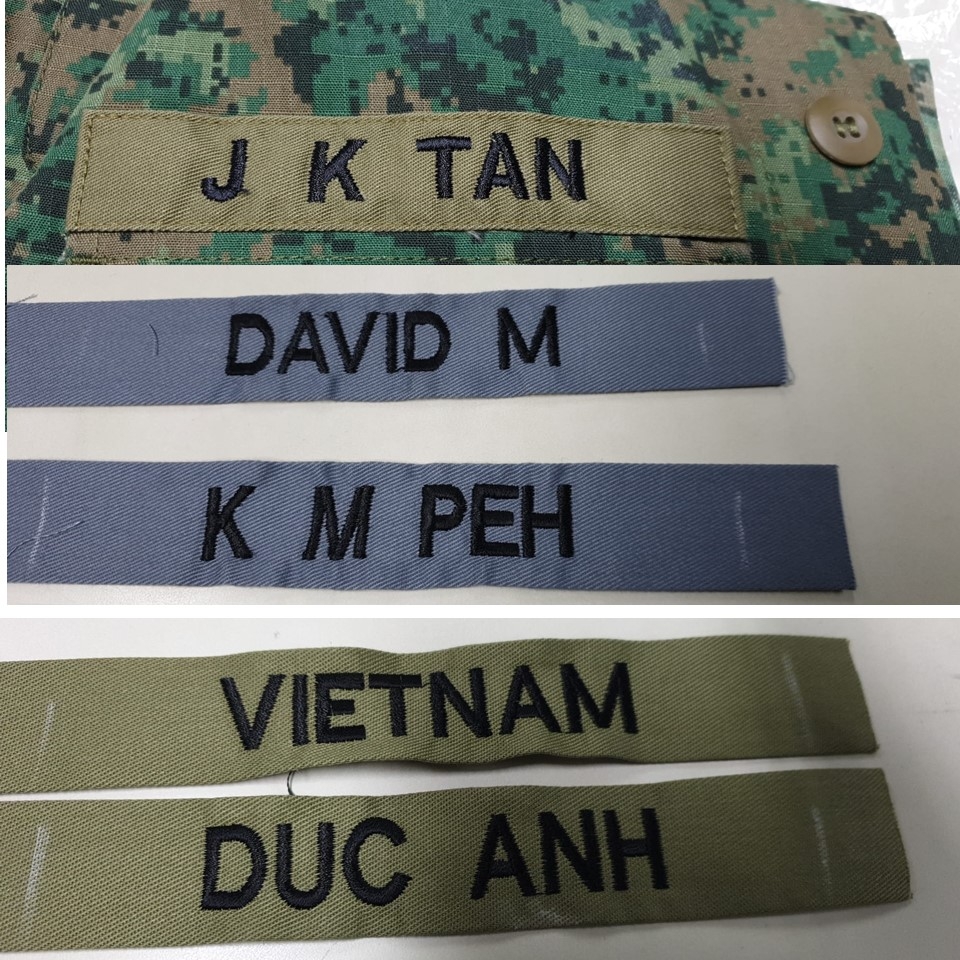 Customized SAF No.4 Uniform Name Tag