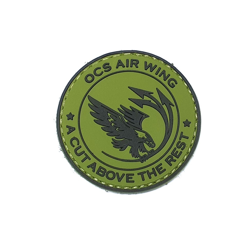 (RL)PATCH,AIR WING RUBBER GREEN SMALL D&G1671-AIR