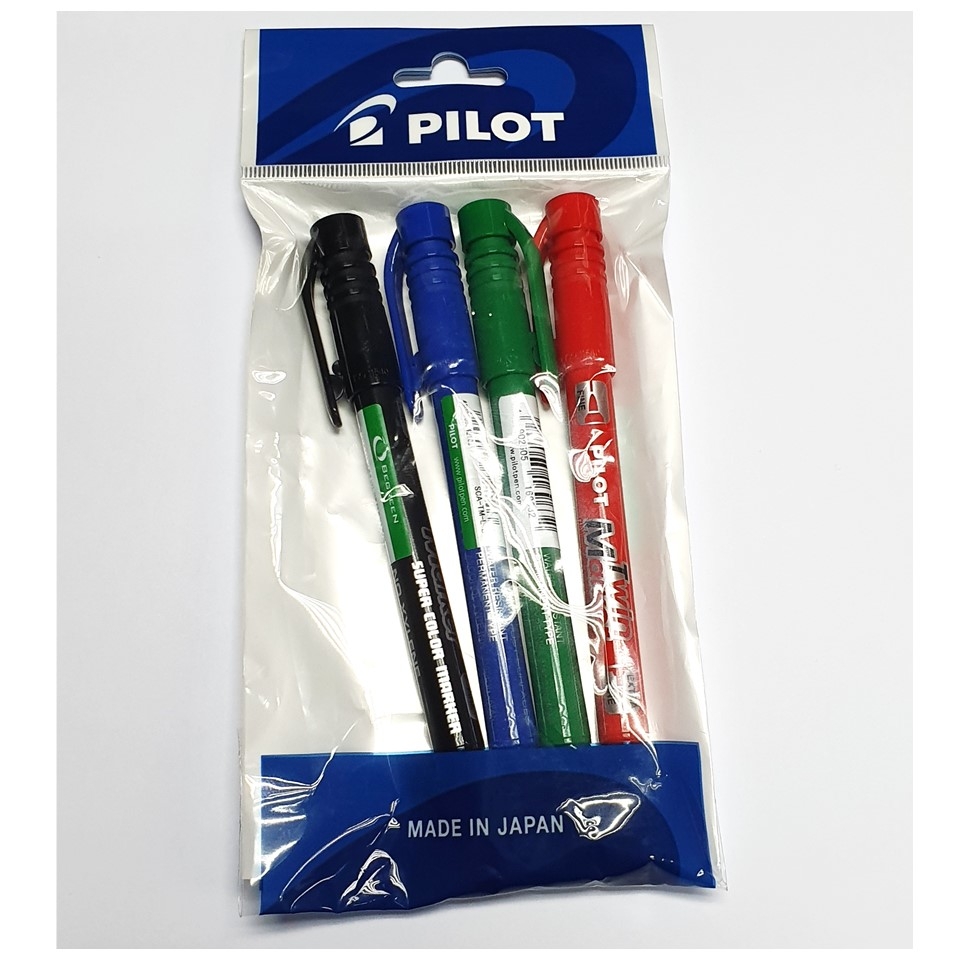 Pilot Dual Head Marker (set of 4) #9632