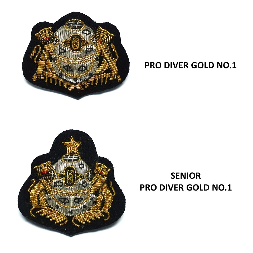 Pro Diver No.1 Gold Badges